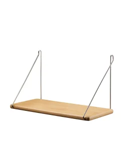 Ejvind A. Johansson B145 - Hylde m/beslag - Eg - Stål - 22 x 45- Hylder