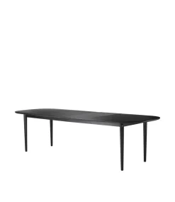Unit10 C63E Bjørk - Spisebord m/2 tillægsplader - Sort- Spiseborde