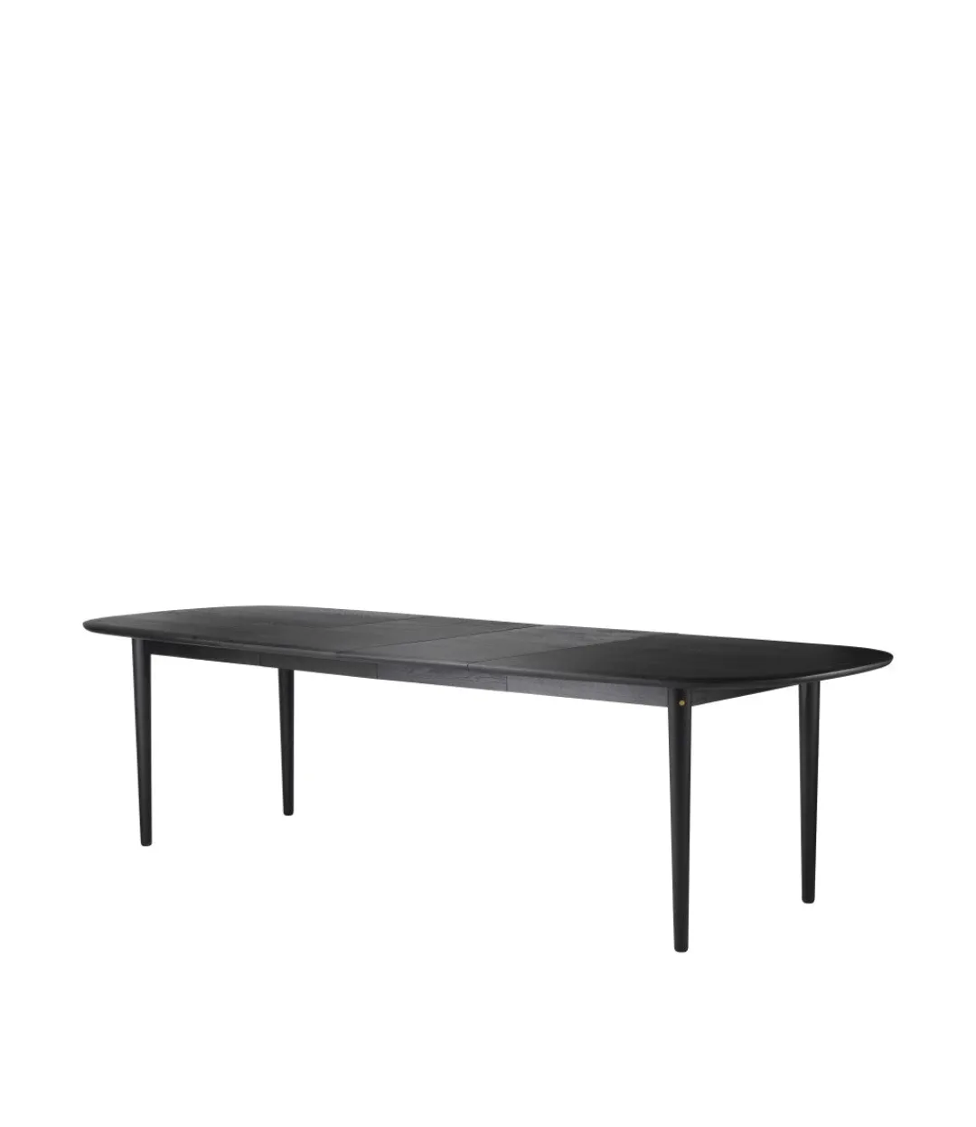 Unit10 C63E Bjørk - Spisebord m/2 tillægsplader - Sort- Spiseborde
