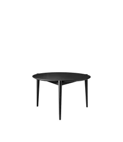 Stine Lundgaard Weigelt D102 Søs - Sofabord - Eg - Jet Black - Ø70- Sofaborde