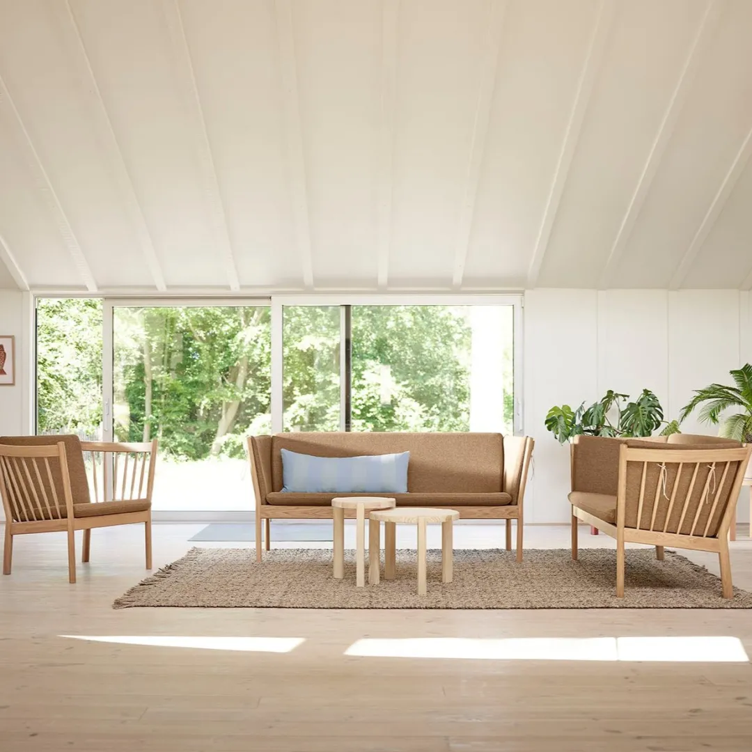 Erik Ole Jørgensen J149 - 3 pers. sofa - Eg - Brown (15)- 3 Personers Sofa