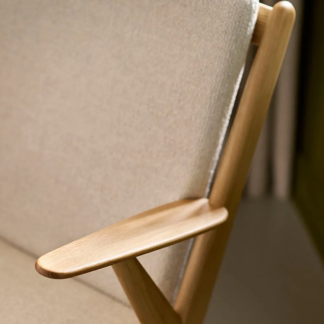 Poul M. Volther J53 - Lænestol - Eg - Beige- Lænestole
