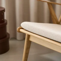 Poul M. Volther J53 - Lænestol - Eg - Beige- Lænestole