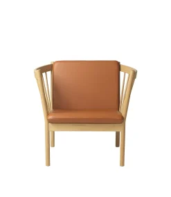 Erik Ole Jørgensen J146 - Lænestol - Eg - Cognac læder- Lænestole