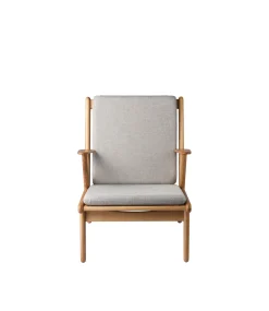Poul M. Volther J53 - Lænestol - Eg - Light Grey- Lænestole