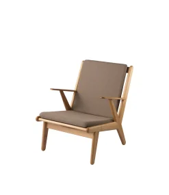 Poul M. Volther J53 - Lænestol - Eg - Taupe- Lænestole