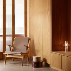 Poul M. Volther J53 - Lænestol - Eg - Taupe- Lænestole