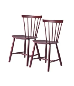 Poul M. Volther J46 - Stol - 2 stk - Bøg - Black Red- Spisebordsstole
