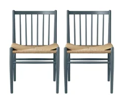 Jørgen Bækmark J80 - Stol - 2 stk - Bøg - Blue Grey- Spisebordsstole