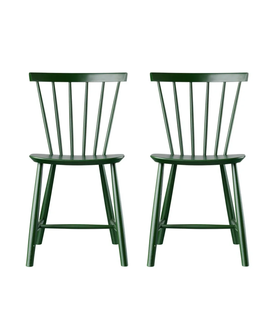 Poul M. Volther J46 - Stol - 2 stk - Bøg - Bottle Green- Spisebordsstole