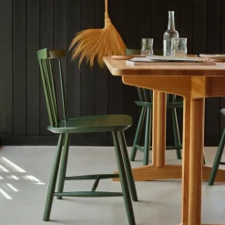 Poul M. Volther J46 - Stol - 2 stk - Bøg - Bottle Green- Spisebordsstole