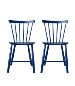 Poul M. Volther J46 - Stol - 2 stk - Bøg - Dark Blue- Spisebordsstole
