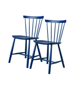 Poul M. Volther J46 - Stol - 2 stk - Bøg - Dark Blue- Spisebordsstole