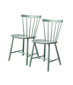 Poul M. Volther J46 - Stol - 2 stk - Bøg - Dusty Green- Spisebordsstole