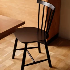 Poul M. Volther J46 - Stol - 2 stk - Bøg - Jet Black- Spisebordsstole