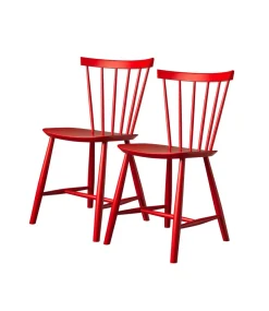 Poul M. Volther J46 - Stol - 2 stk - Bøg - Mailbox Red- Spisebordsstole
