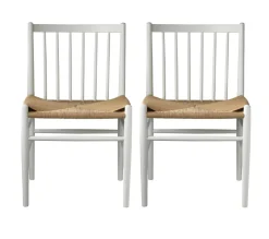 Jørgen Bækmark J80 - Stol - 2 stk - Bøg - Pure White- Spisebordsstole