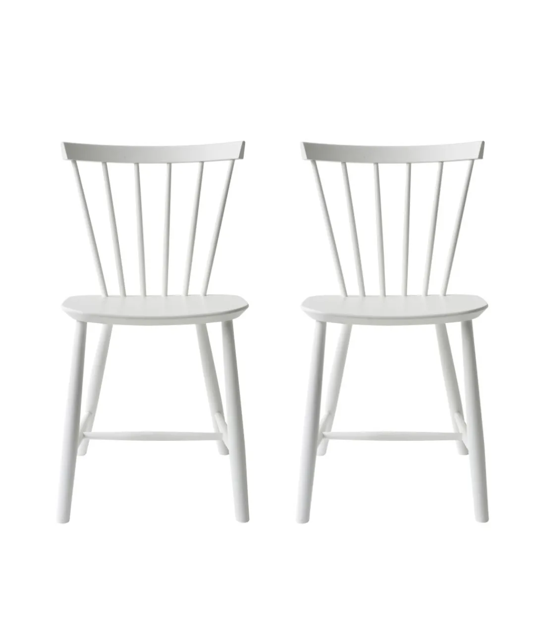 Poul M. Volther J46 - Stol - 2 stk - Bøg - Pure White- Spisebordsstole