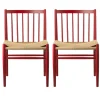 Jørgen Bækmark J80 - Stol - 2 stk - Bøg - Ruby Red- Spisebordsstole