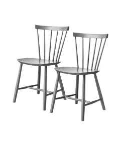 Poul M. Volther J46 - Stol - 2 stk - Bøg - Signal Grey- Spisebordsstole