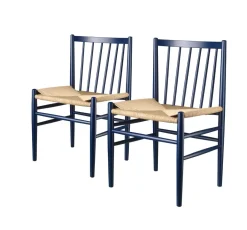 Jørgen Bækmark J80 - Stol - 2 stk - Bøg - Steel Blue- Spisebordsstole