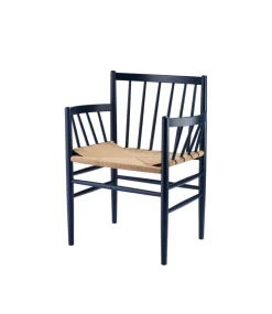 Jørgen Bækmark J81 - Stol - Bøg - Steel Blue- Spisebordsstole