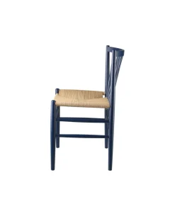 Jørgen Bækmark J80 - Stol - Bøg - Steel Blue- Spisebordsstole