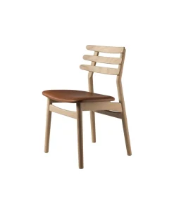 Poul M. Volther J48 - Stol - Eg - Cognac læder- Spisebordsstole