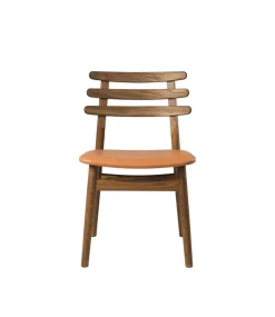 Poul M. Volther J48 - Stol - Røget eg - Cognac læder- Spisebordsstole