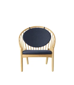 Poul M. Volther J166 Jørna - Stol - Eg - Dark Blue- Lænestole