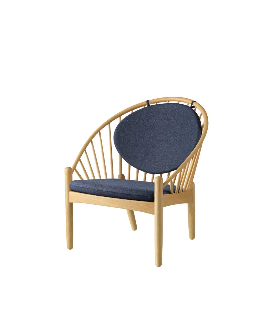 Poul M. Volther J166 Jørna - Stol - Eg - Dark Blue- Lænestole