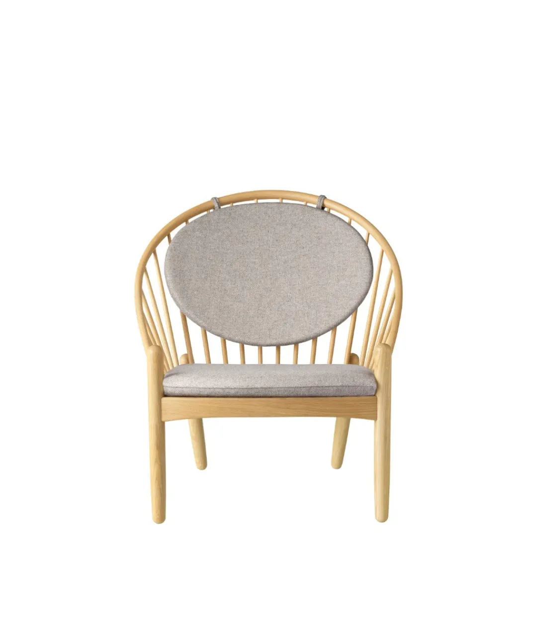 Poul M. Volther J166 Jørna - Stol - Eg - Light Grey- Lænestole