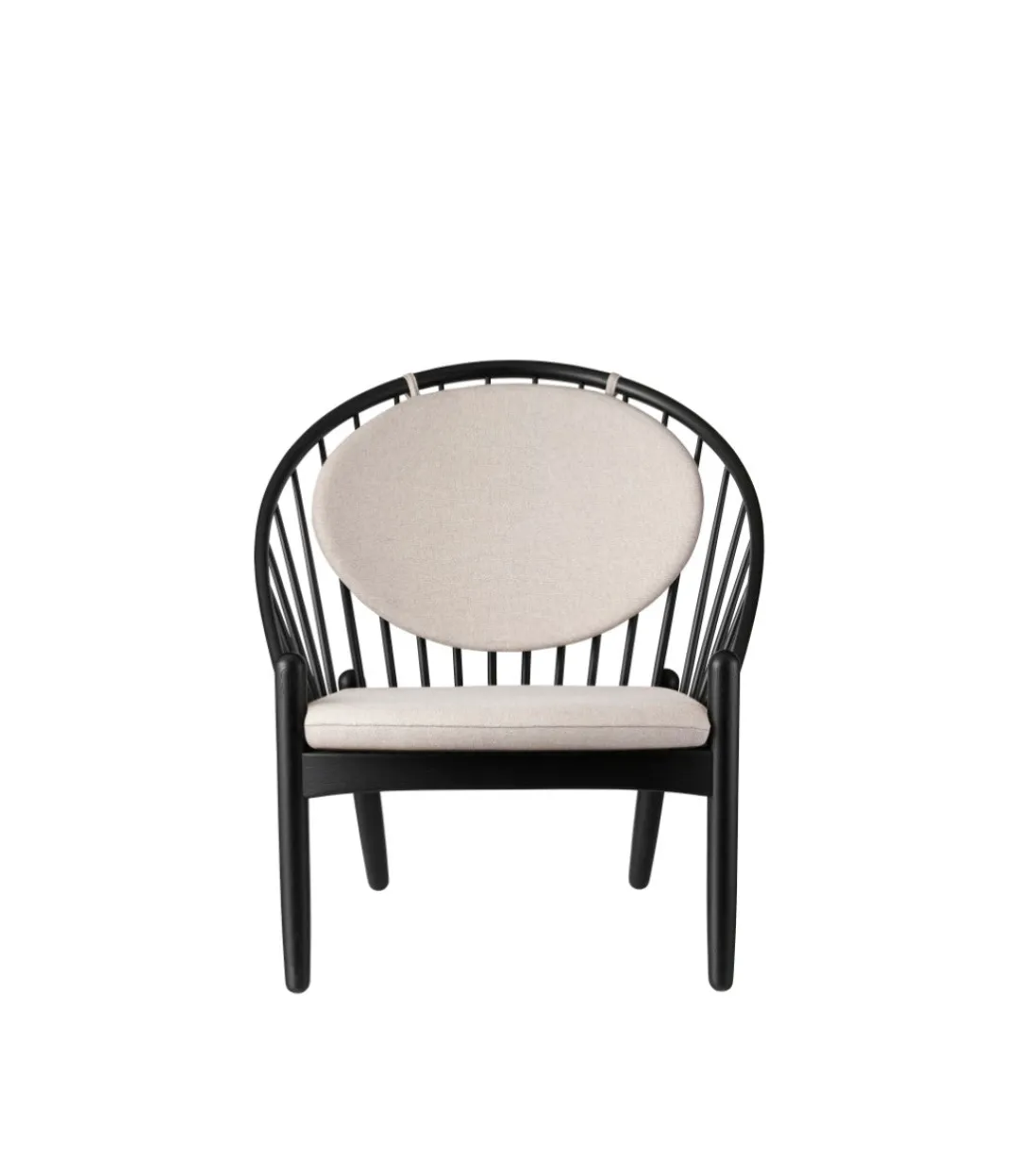 Poul M. Volther J166 Jørna - Stol - Jet Black - Beige (61)- Lænestole