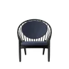 Poul M. Volther J166 Jørna - Stol - Jet Black - Dark Blue- Lænestole