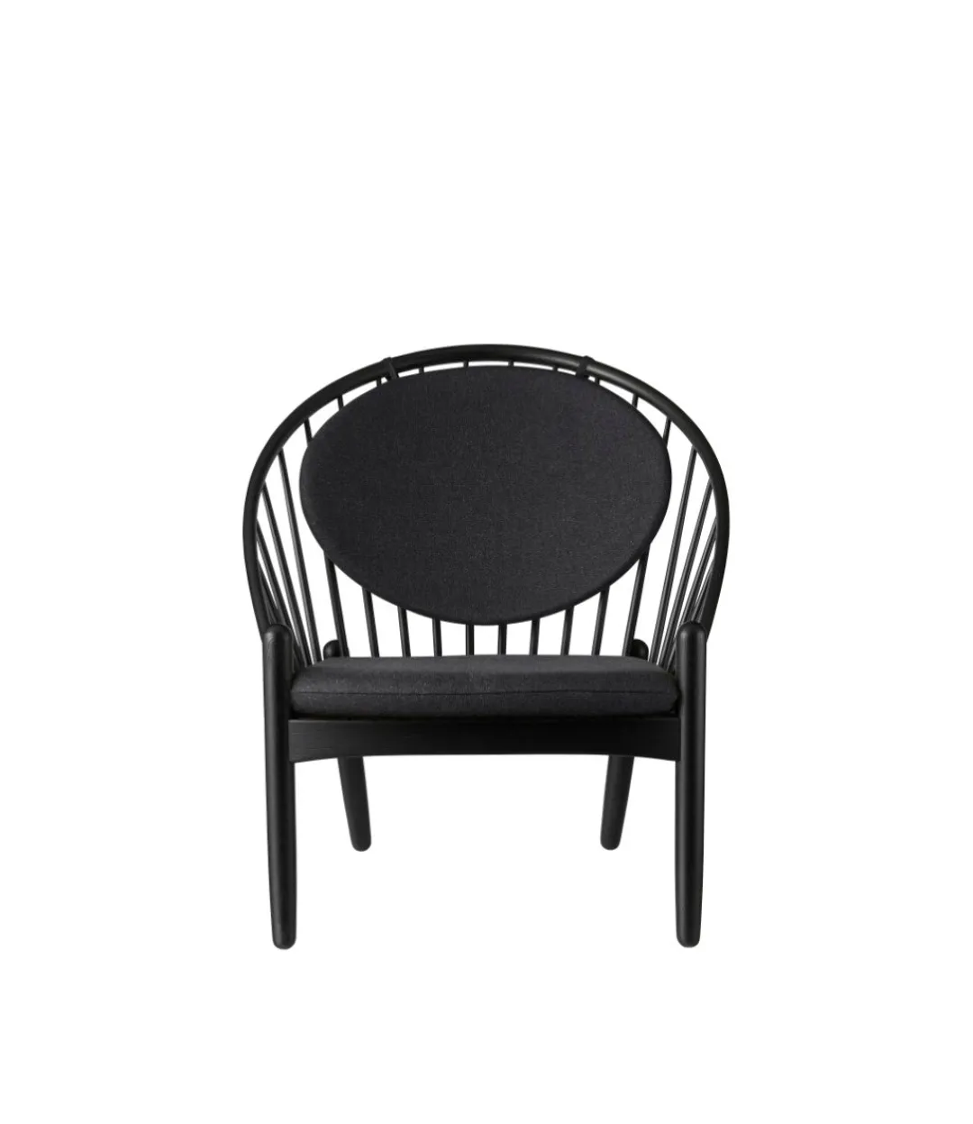 Poul M. Volther J166 Jørna - Stol - Jet Black - Dark Grey- Lænestole