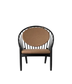 Poul M. Volther J166 Jørna - Stol - Jet Black - Brown- Lænestole