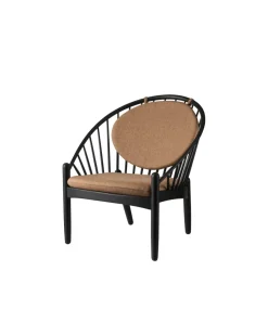 Poul M. Volther J166 Jørna - Stol - Jet Black - Brown- Lænestole