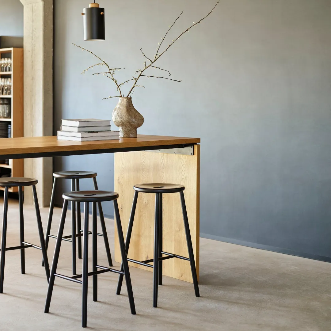 Børge Mogensen J27B - Barstol - Bøg - Jet Black- Barstole