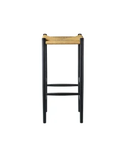 Jørgen Bækmark J164B - Barstol firkantet - Eg - Jet Black- Barstole