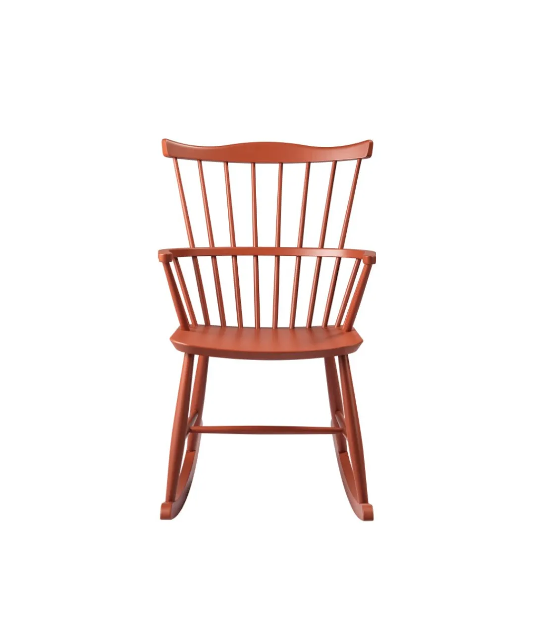 Børge Mogensen J52G - Gyngestol - Bøg - Brick Red- Lænestole