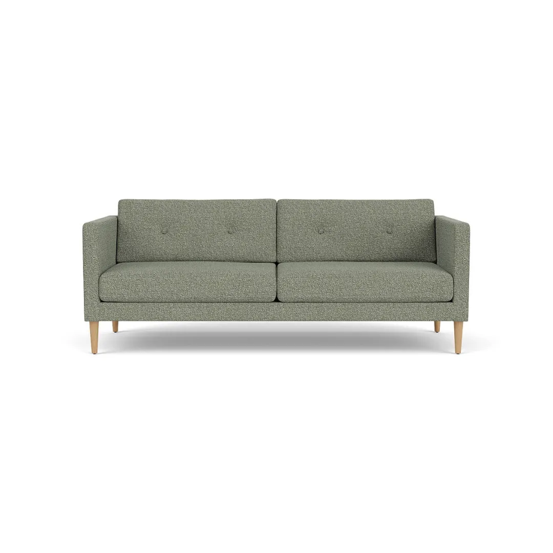 Unit10 L42 Firhøj - 2,5 pers. sofa - Eg - Green-Melange- 2,5 Personers Sofa