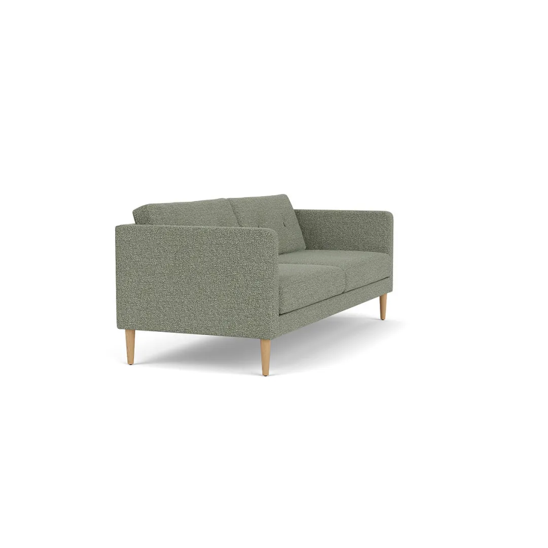 Unit10 L42 Firhøj - 2,5 pers. sofa - Eg - Green-Melange- 2,5 Personers Sofa