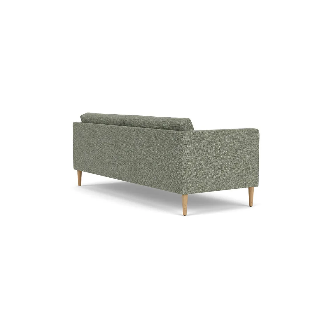 Unit10 L42 Firhøj - 2,5 pers. sofa - Eg - Green-Melange- 2,5 Personers Sofa