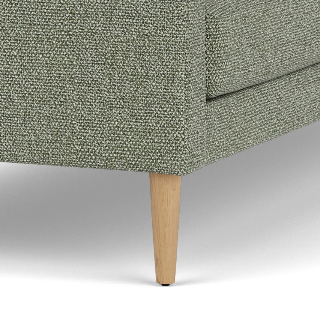 Unit10 L42 Firhøj - 2,5 pers. sofa - Eg - Green-Melange- 2,5 Personers Sofa