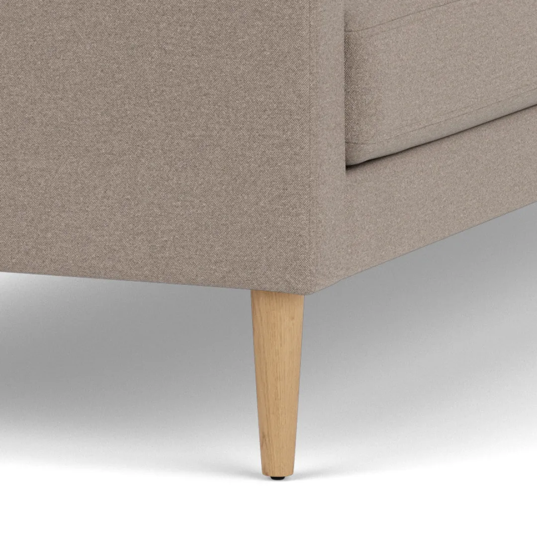 Unit10 L42 Firhøj - 2,5 pers. sofa - Eg - Stone (181)- 2,5 Personers Sofa