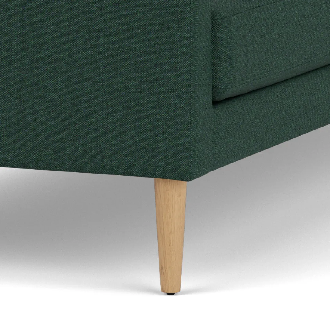 Unit10 L42 Firhøj - 2,5 pers. sofa - Eg - Green (32)- 2,5 Personers Sofa