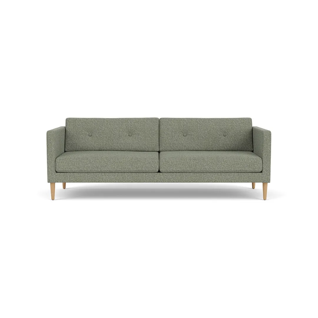 Unit10 L42 Firhøj - 3 pers. sofa - Eg - Green-Melange(56)- 3 Personers Sofa