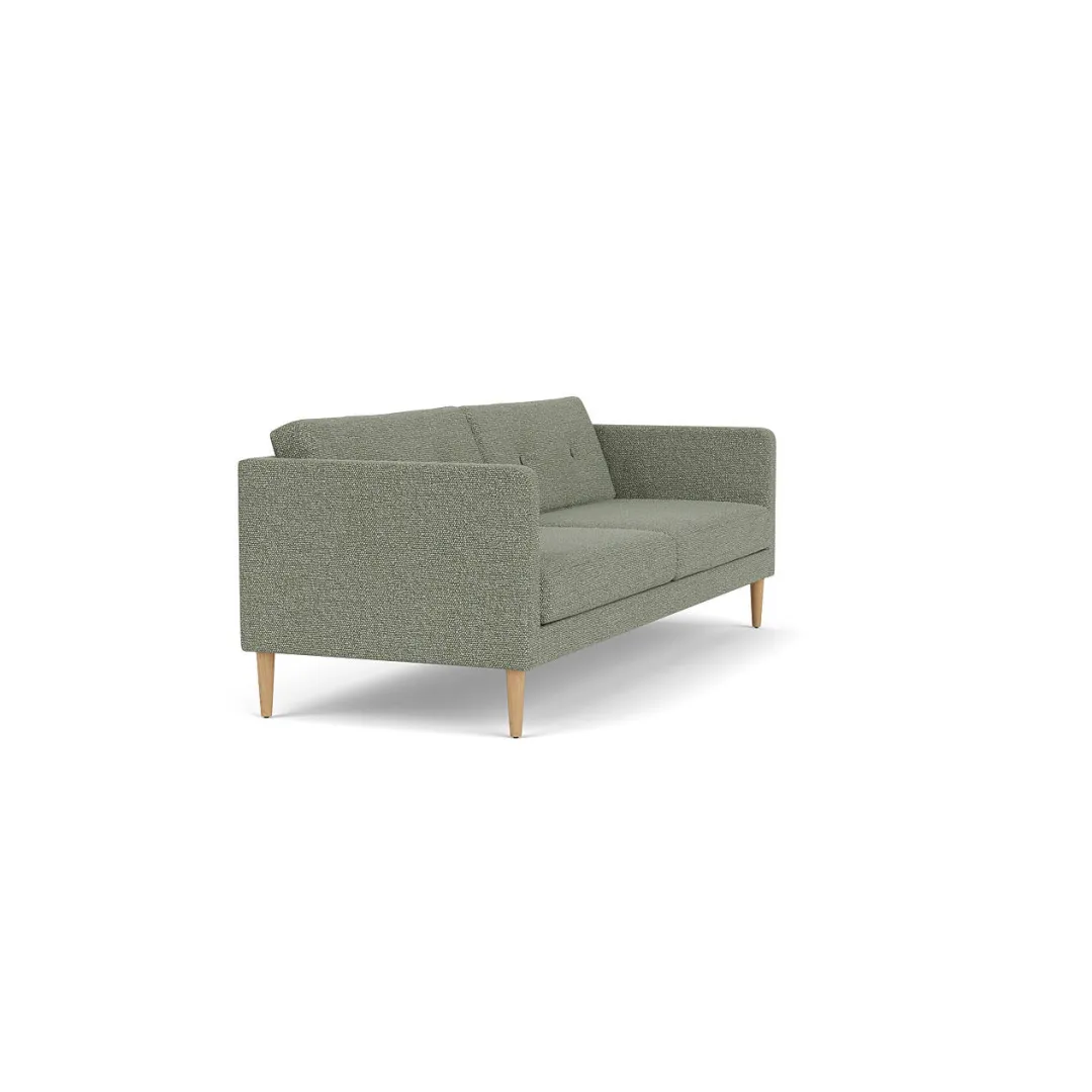 Unit10 L42 Firhøj - 3 pers. sofa - Eg - Green-Melange(56)- 3 Personers Sofa