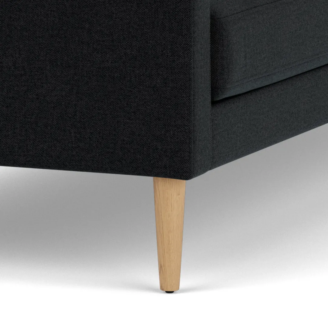 Unit10 L42 Firhøj - 2,5 pers. sofa - Eg - Dark Grey (28)- 2,5 Personers Sofa