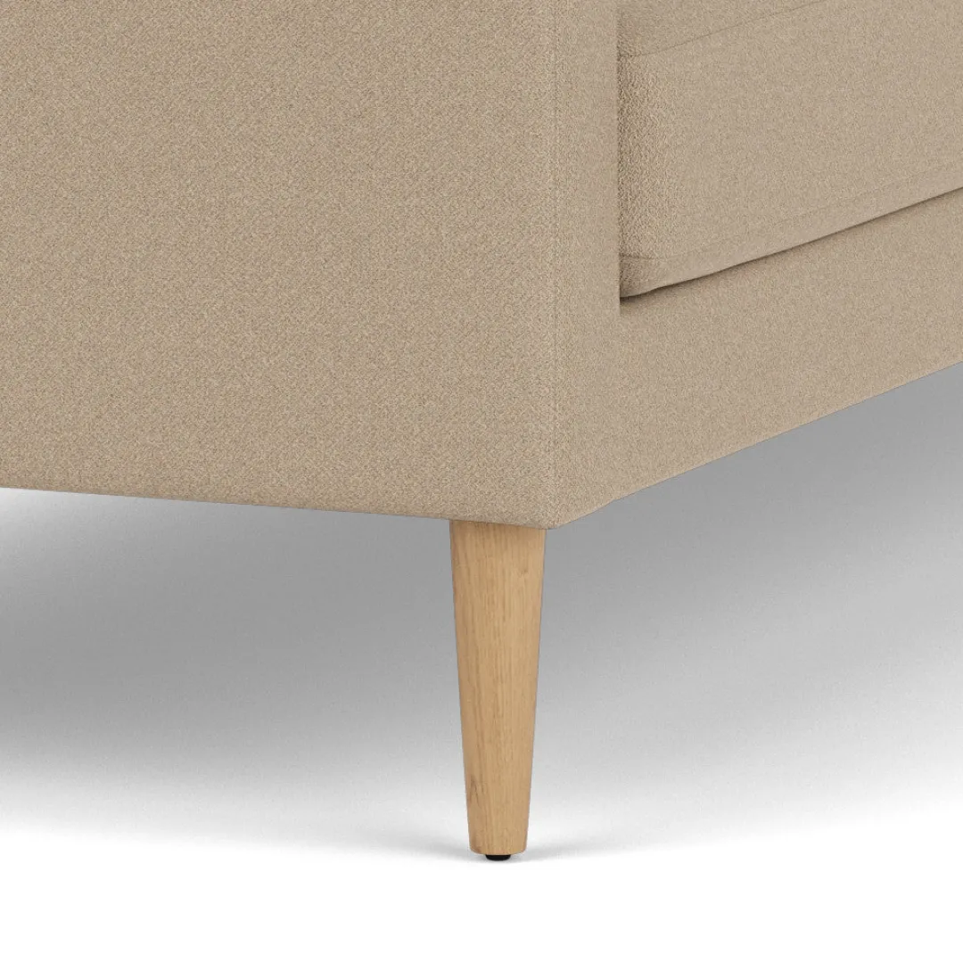 Unit10 L42 Firhøj - 2,5 pers. sofa - Eg - Beige (61252)- 2,5 Personers Sofa
